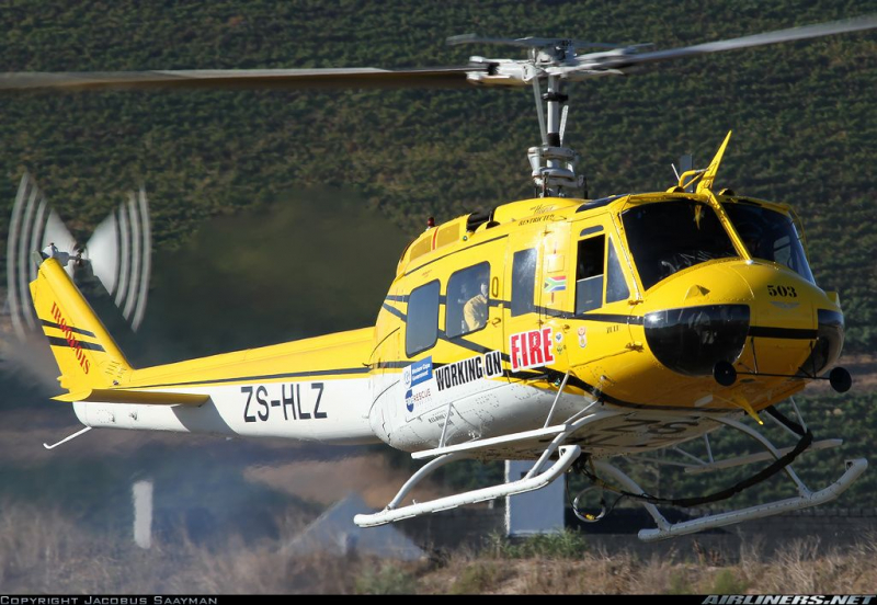 Bell UH-1H Iroquois Working On Fire